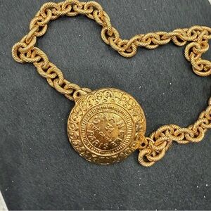 Chanel Gold toned Medallion Link Bracelet